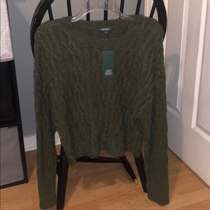 Women’s Olive Green Crewneck Sweater by Wild Fable